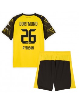 Billige Borussia Dortmund Julian Ryerson #26 Hjemmedraktsett Barn 2025-26 Kortermet (+ Korte bukser)